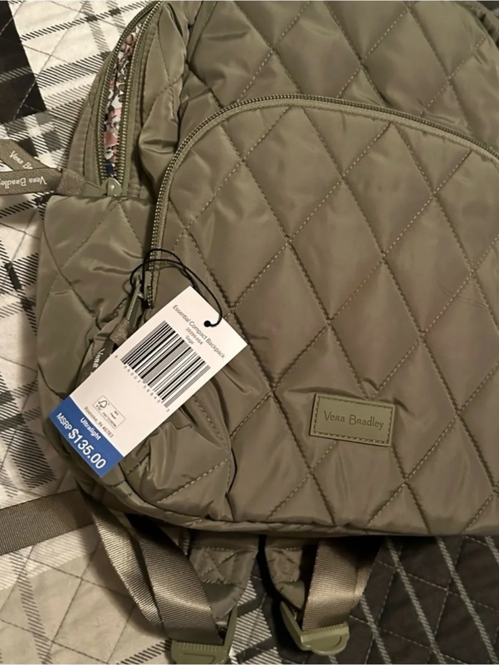 Vera Bradley Essential Compact Backpack Sage